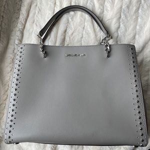 Michael Kors Grey Handbag w/Chain Handle